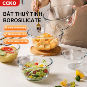 Bát thủy tinh, bát thủy tinh borosilicate, bát làm bánh, bát trộn salad, bát thủy tinh trong suốt, bát thủy tinh chịu nhiệt