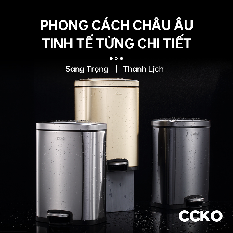 Thùng rác inox có nắp