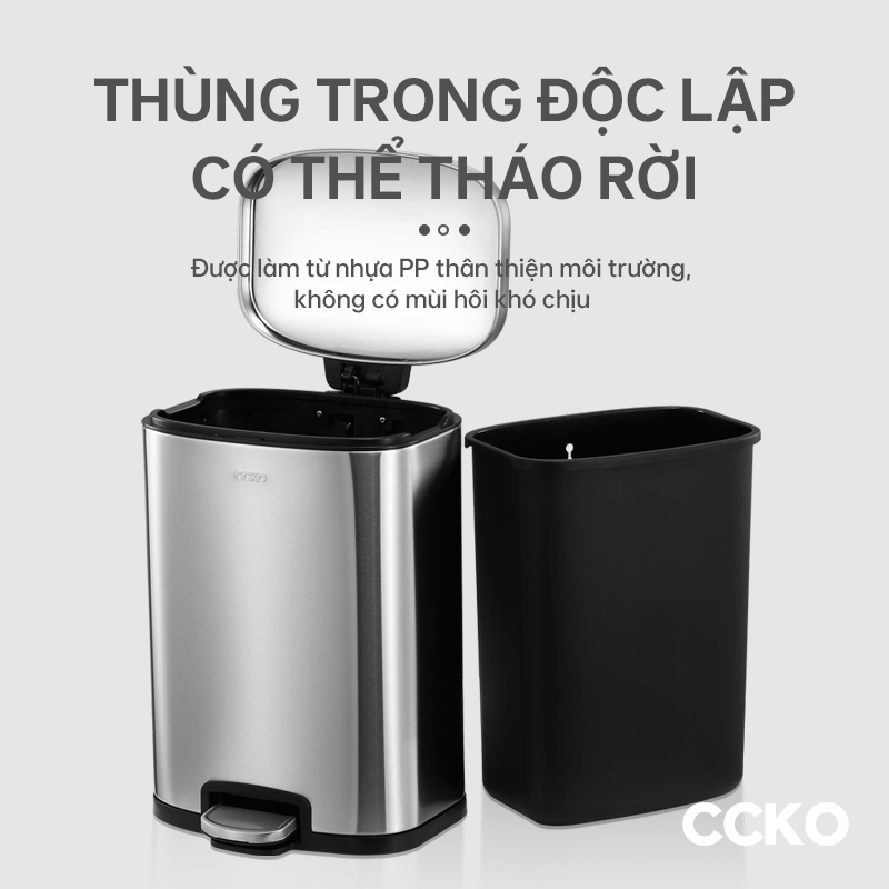 Thùng rác inox có nắp