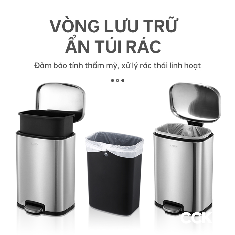 Thùng rác inox có nắp