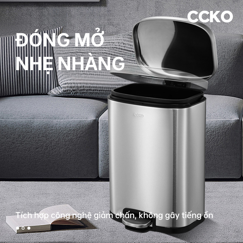 Thùng rác inox có nắp
