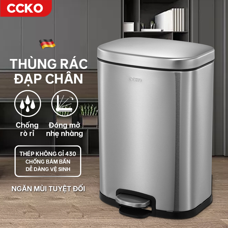 Thùng rác inox có nắp