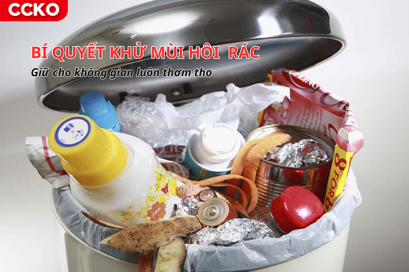 Mẹo khử mùi hôi thùng rác